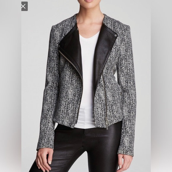 Theory Joean Parcel Houndstooth Blazer Jacket Sz 4 - Picture 2 of 13